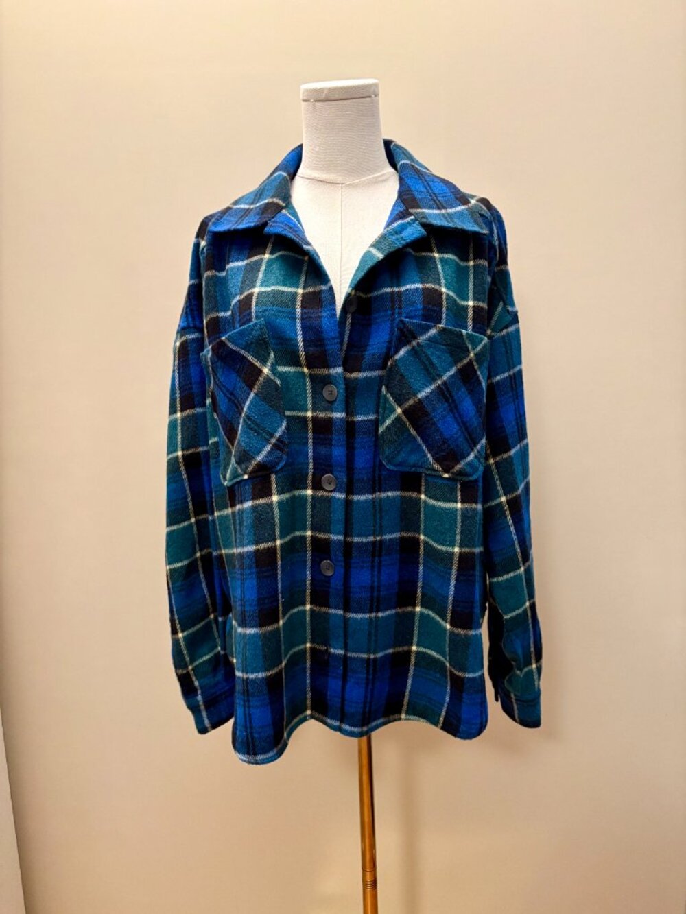Zara Plaid Button-Up Flannel